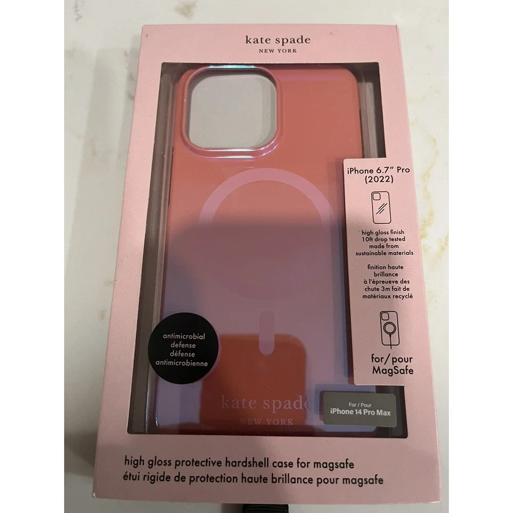 Kate Spade NY Protective Hardshell Case for FITS IPhone 14 PRO MAX pink